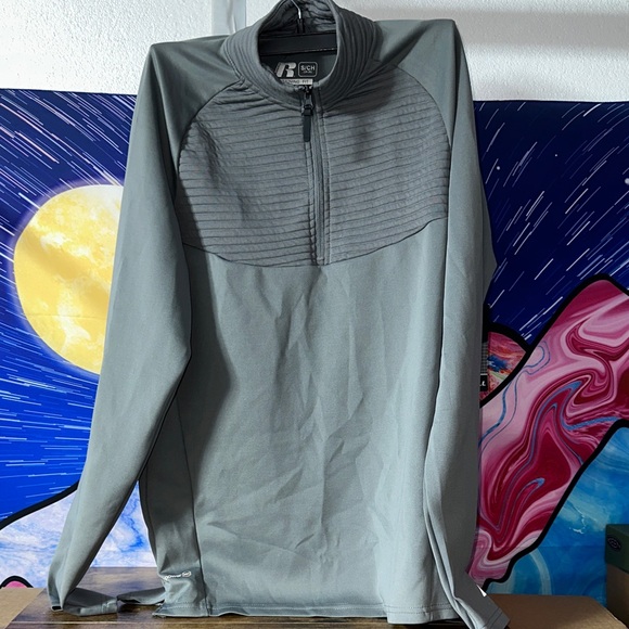 NWT Russell Athletic Quarter-Zip Pullover Shirt Size Small Steel Gray - Picture 2 of 7